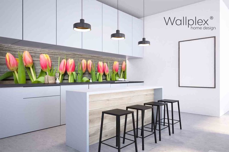 wallplex konyhapanel tulipánok