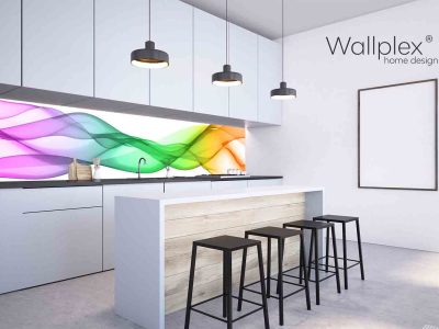 wallplex konyhapanel színes hullám